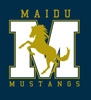 Maidu Mustangs logo - a horse standing on its two hind feet